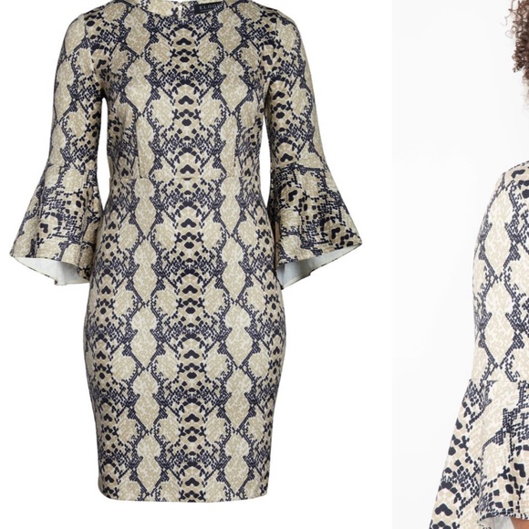 Eloquii Dresses & Skirts - Snake Print Fit & Flare Scuba Dress by ELOQUII